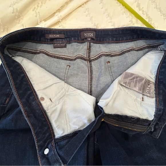 NYDJ Julia flare high rise dark wash jeans women size 12 - Picture 11 of 12